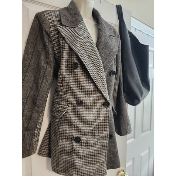 avec les filles womens anthropologie mixed tweed jacket size large lined - Picture 12 of 16
